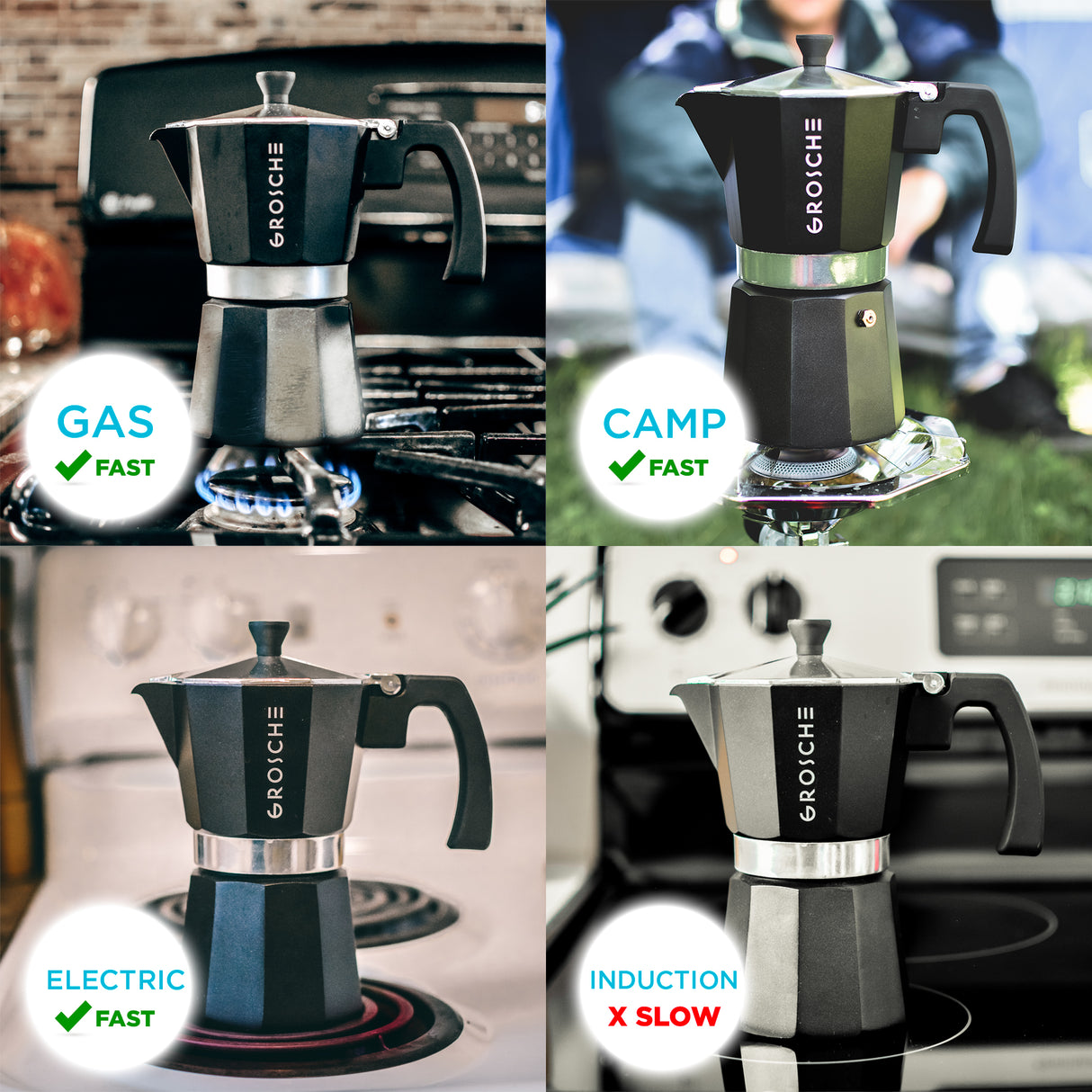 Cafetera Milano 3 Tazas 150 ml Negra