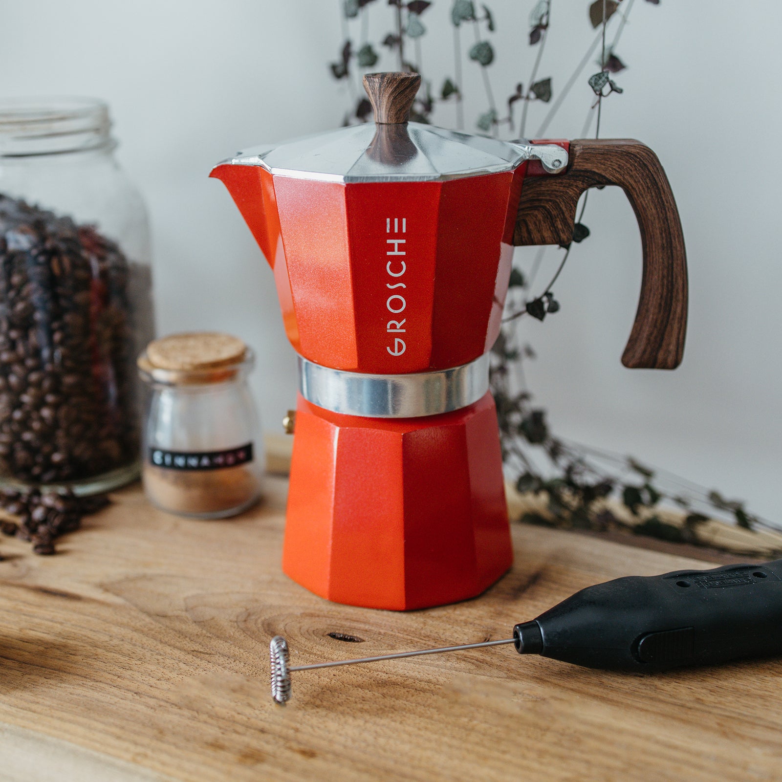 Cafetera Milano de 6 Tazas 275 ml Roja