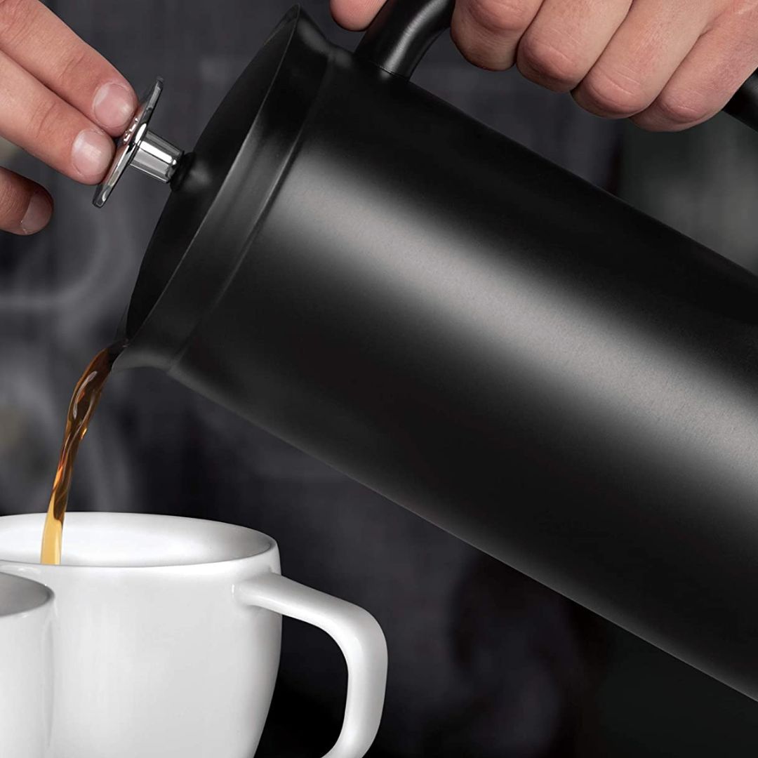 Cafetera Prensa Francesa P7 1 Litro Negra
