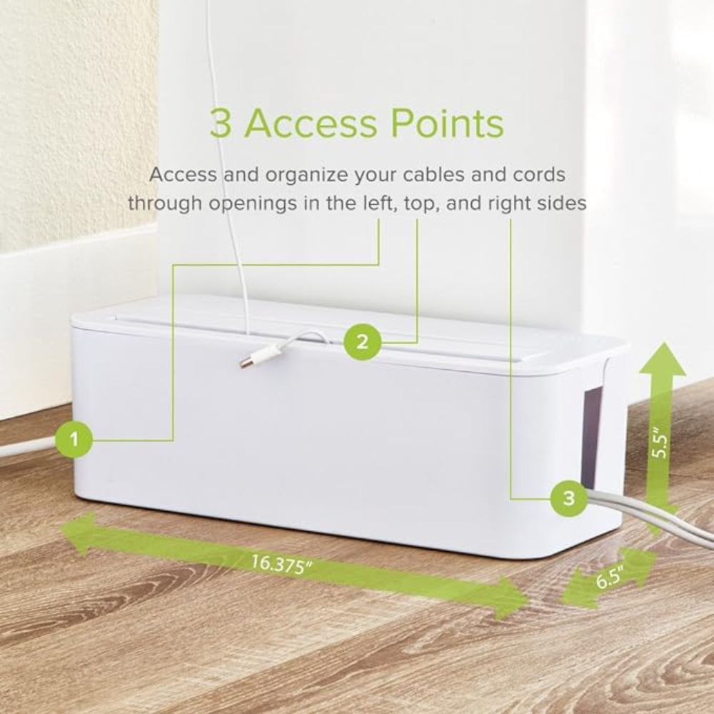 Organizador UT-Wire para Cables y Estación De Carga XL Blanco