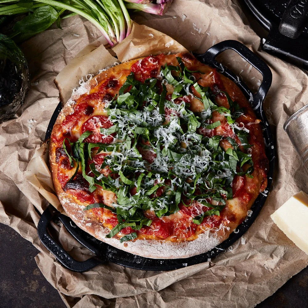 Plancha Victoria Para Pizza Doble Asa 25 Cm