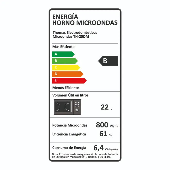 Microondas Thomas 25 Litros TH-25DM