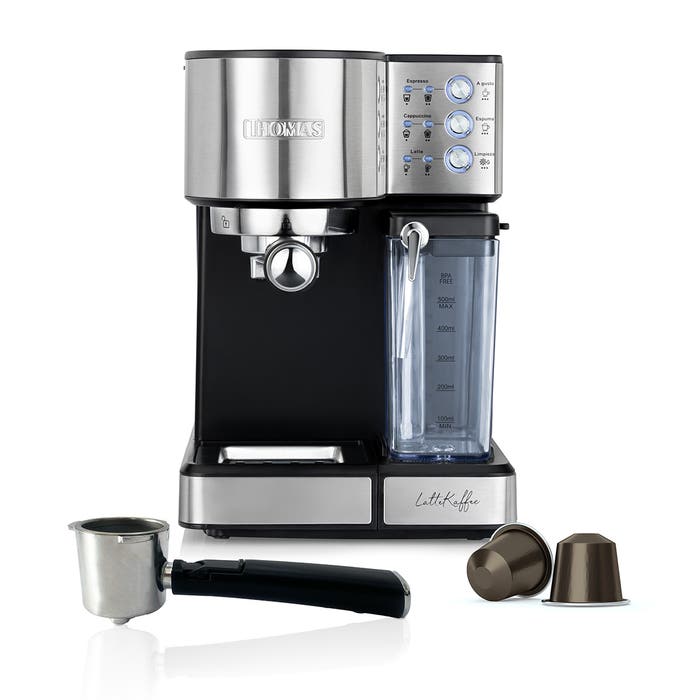 Cafetera Thomas Espresso LatteKaffee TH-160DELI + Porta Filtro para cápsulas