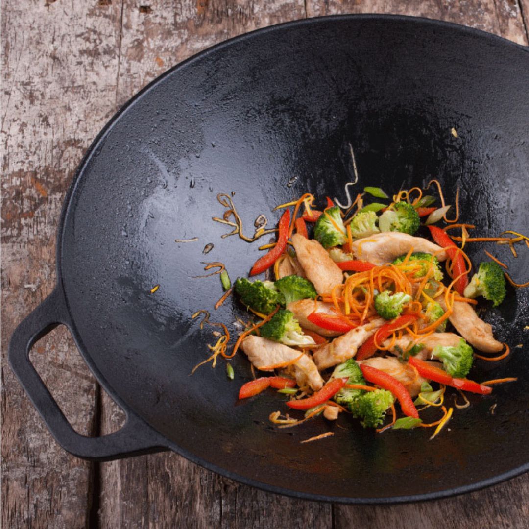 Wok Hierro Fundido Esmaltado 35 cm