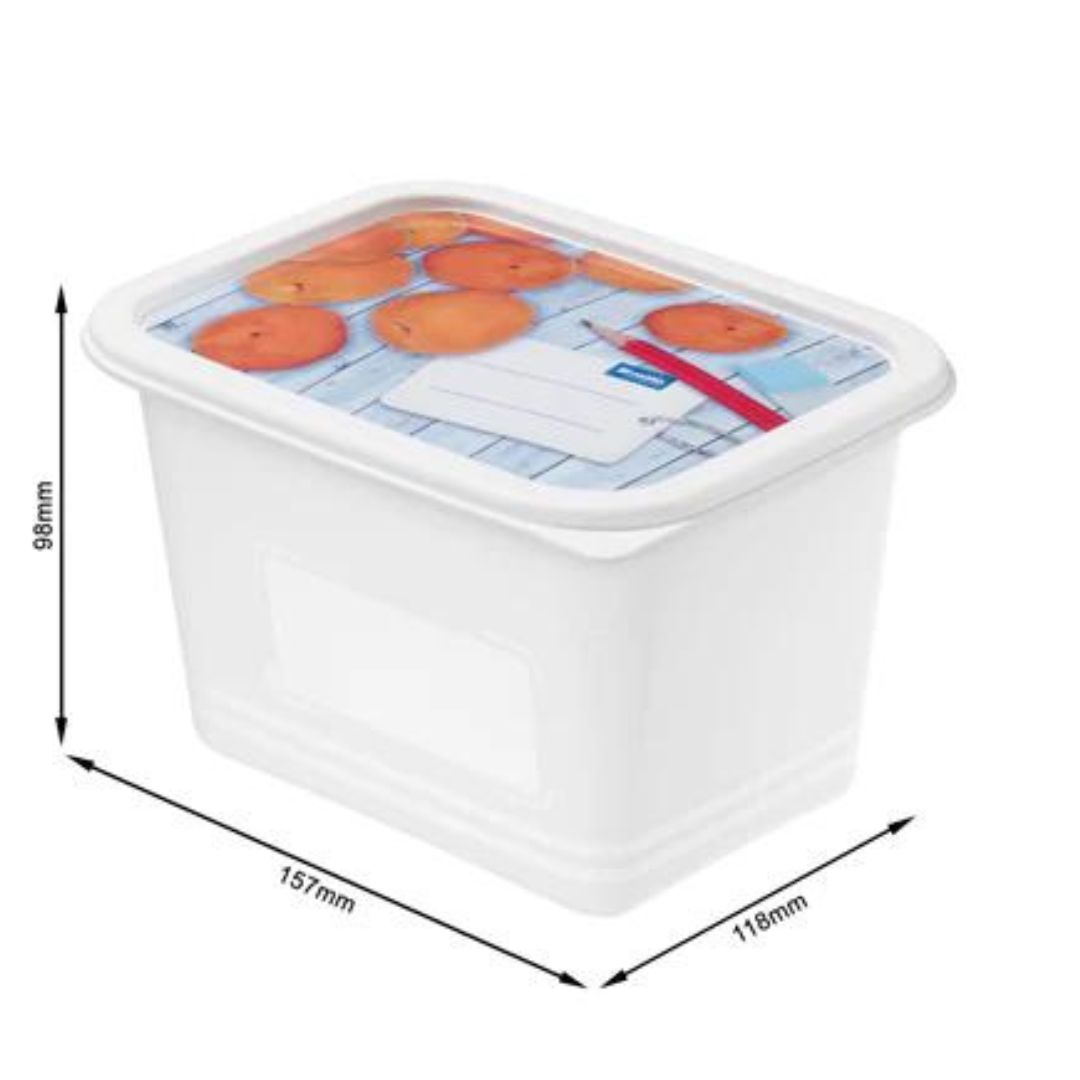 Set de 4 Contenedores Rotho 1000 ml c/u para Congelador