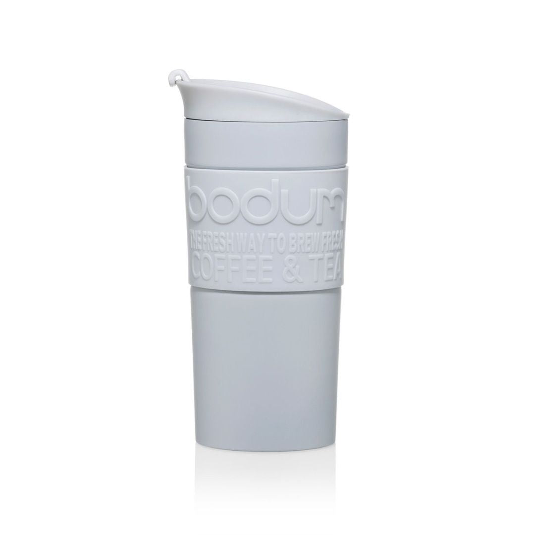 Travel Mug Bodum de doble pared plástico, 0.35 Lts Gris