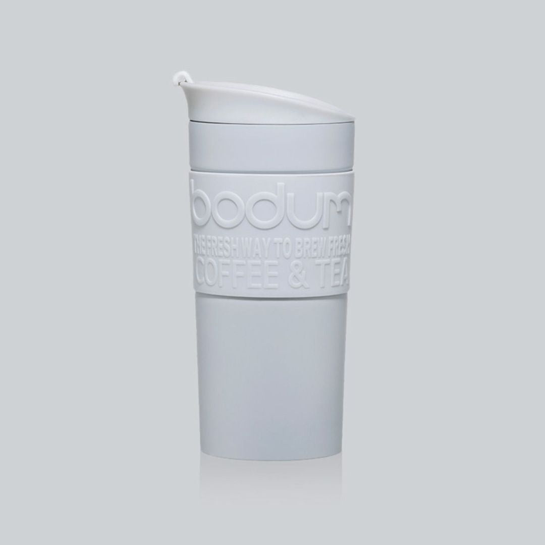 Travel Mug Bodum de doble pared plástico, 0.35 Lts Gris