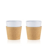 Set 2 vasos de Porcelana Bodum 170 ml. con Cubierta de Corcho