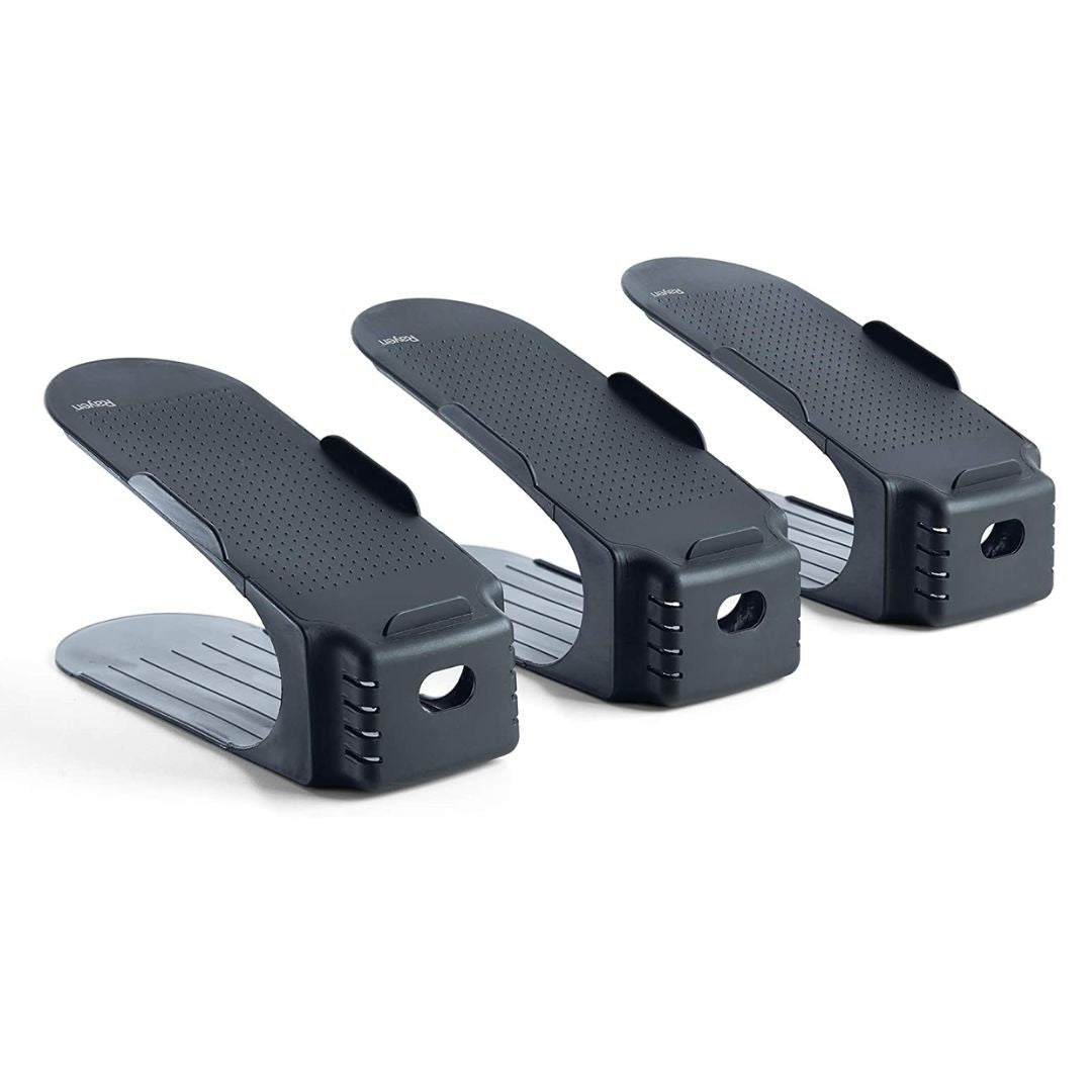 Set de 3 Organizadores Para Zapatos Rayen. Color Gris Oscuro.
