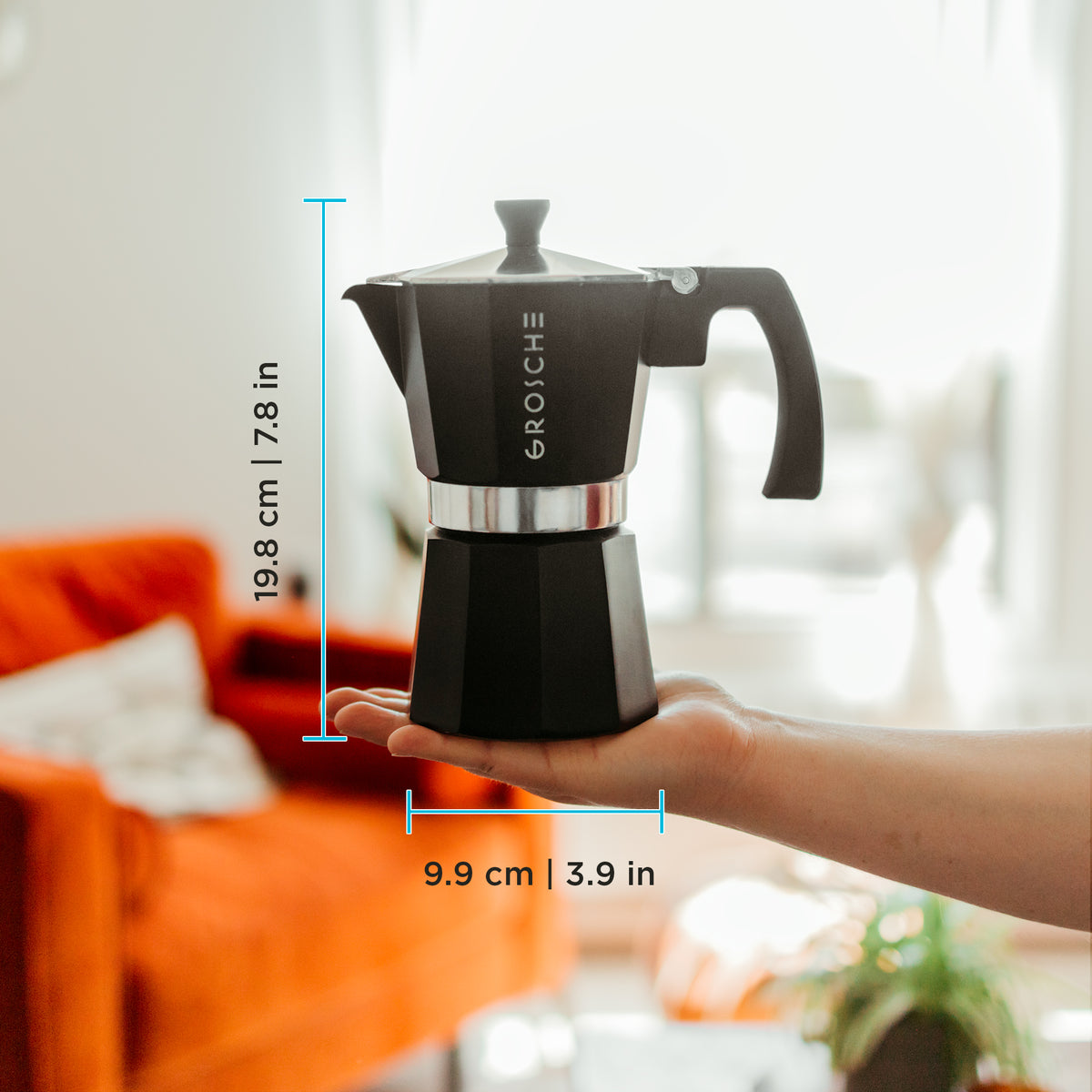 Cafetera Milano de 6 Tazas 275 ml Negra