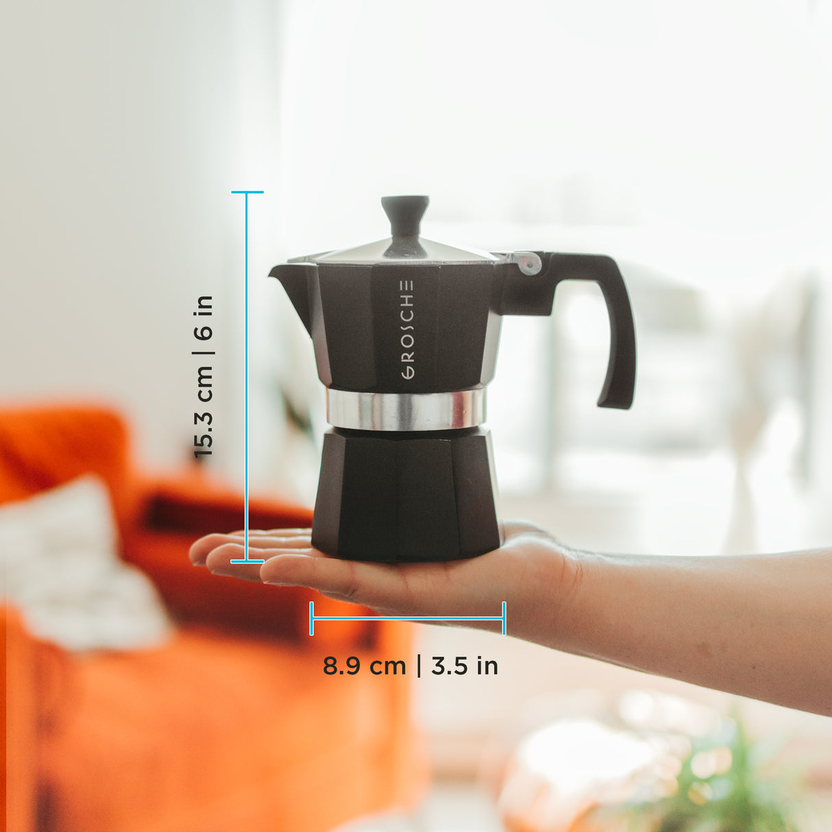 Cafetera Milano 3 Tazas 150 ml Negra