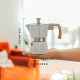 Cafetera Milano 3 Tazas 150 ml Blanca