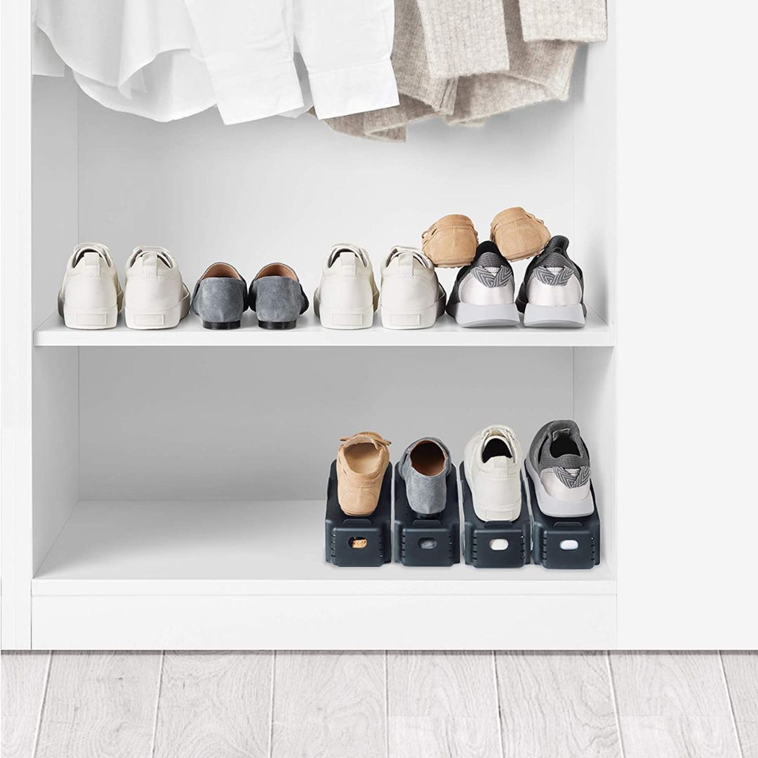 Set de 3 Organizadores Para Zapatos Rayen. Color Gris Oscuro.