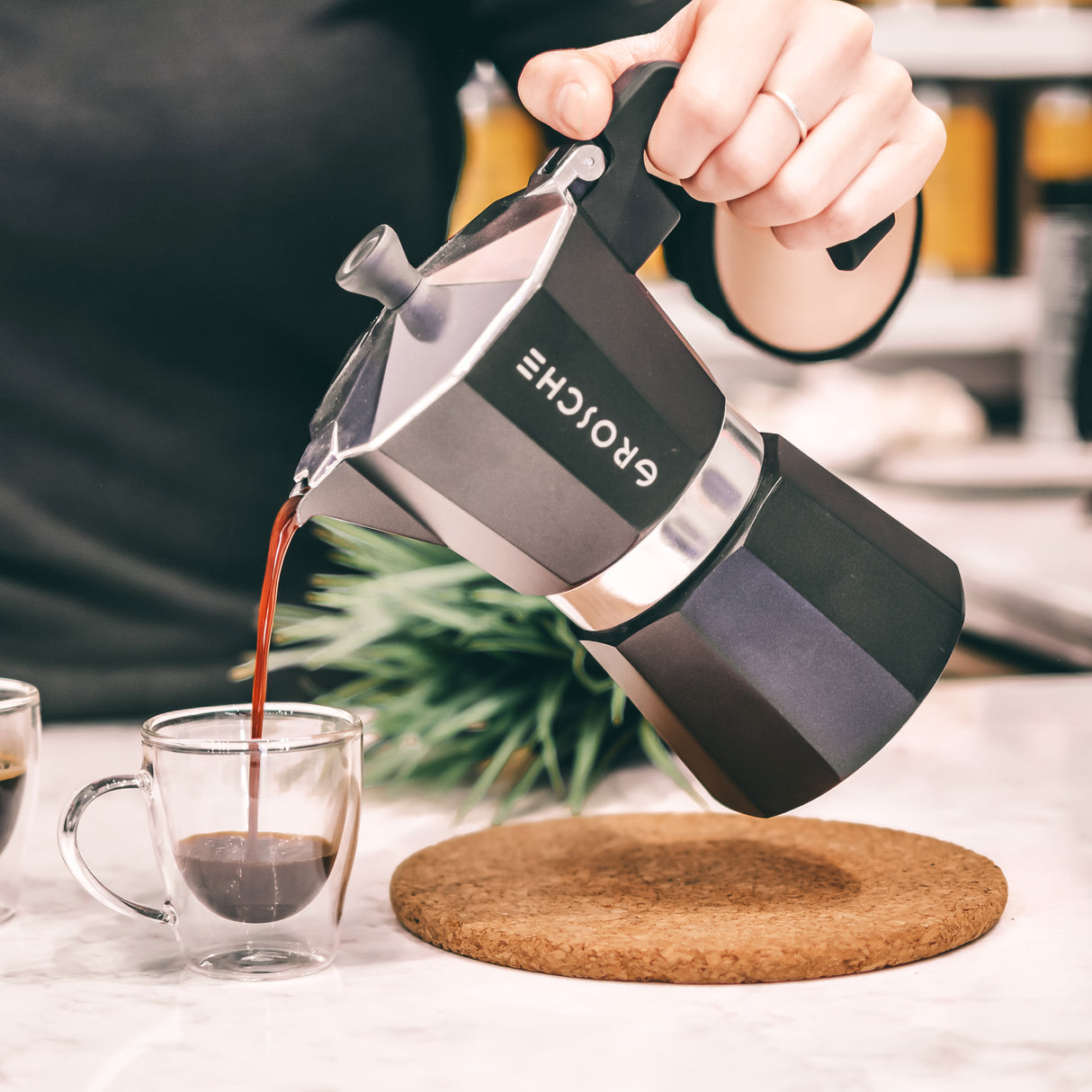 Cafetera Milano 3 Tazas 150 ml Negra