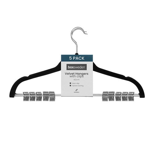 Set 5 ganchos de Felpa para Pantalones Boxsweden