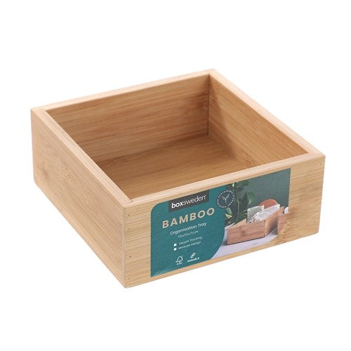 Caja Organización de Bambú 23 x 15 cm