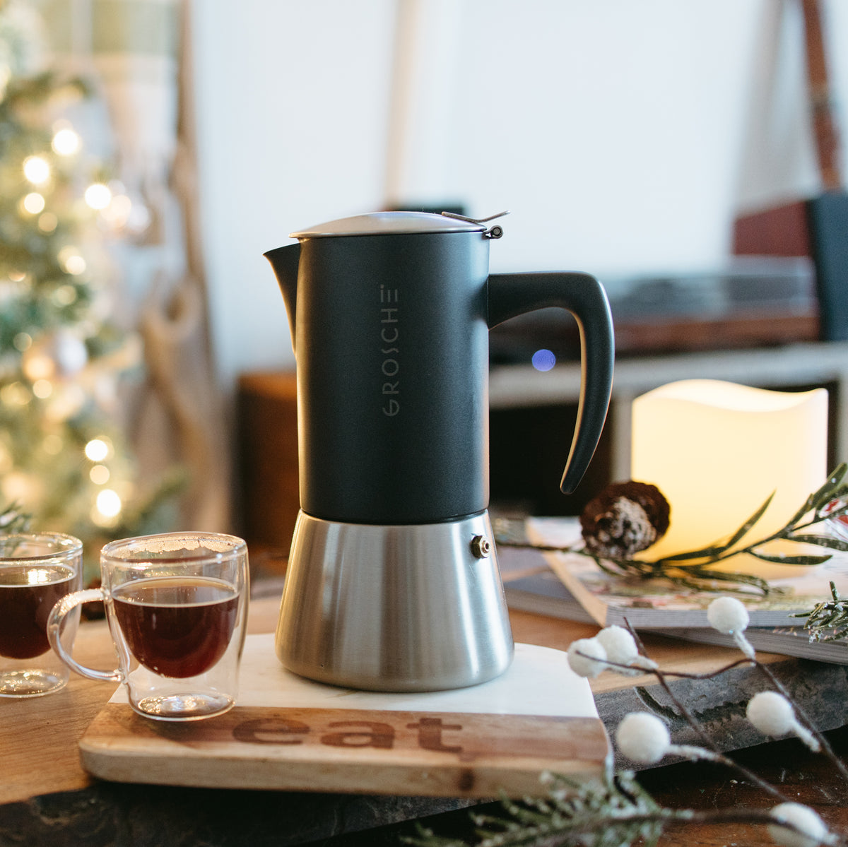 Cafetera Milano 6 Tazas Metal Grosche