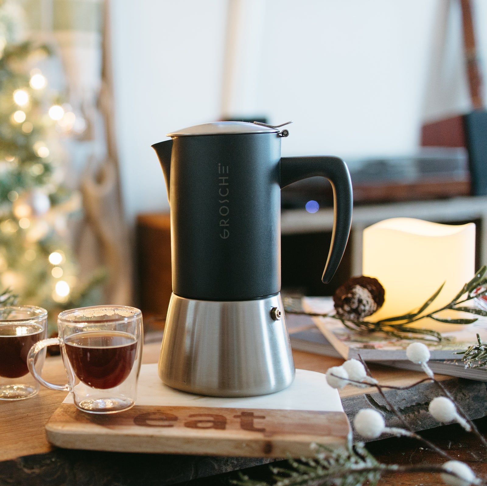 Cafetera Milano 6 Tazas Metal Grosche