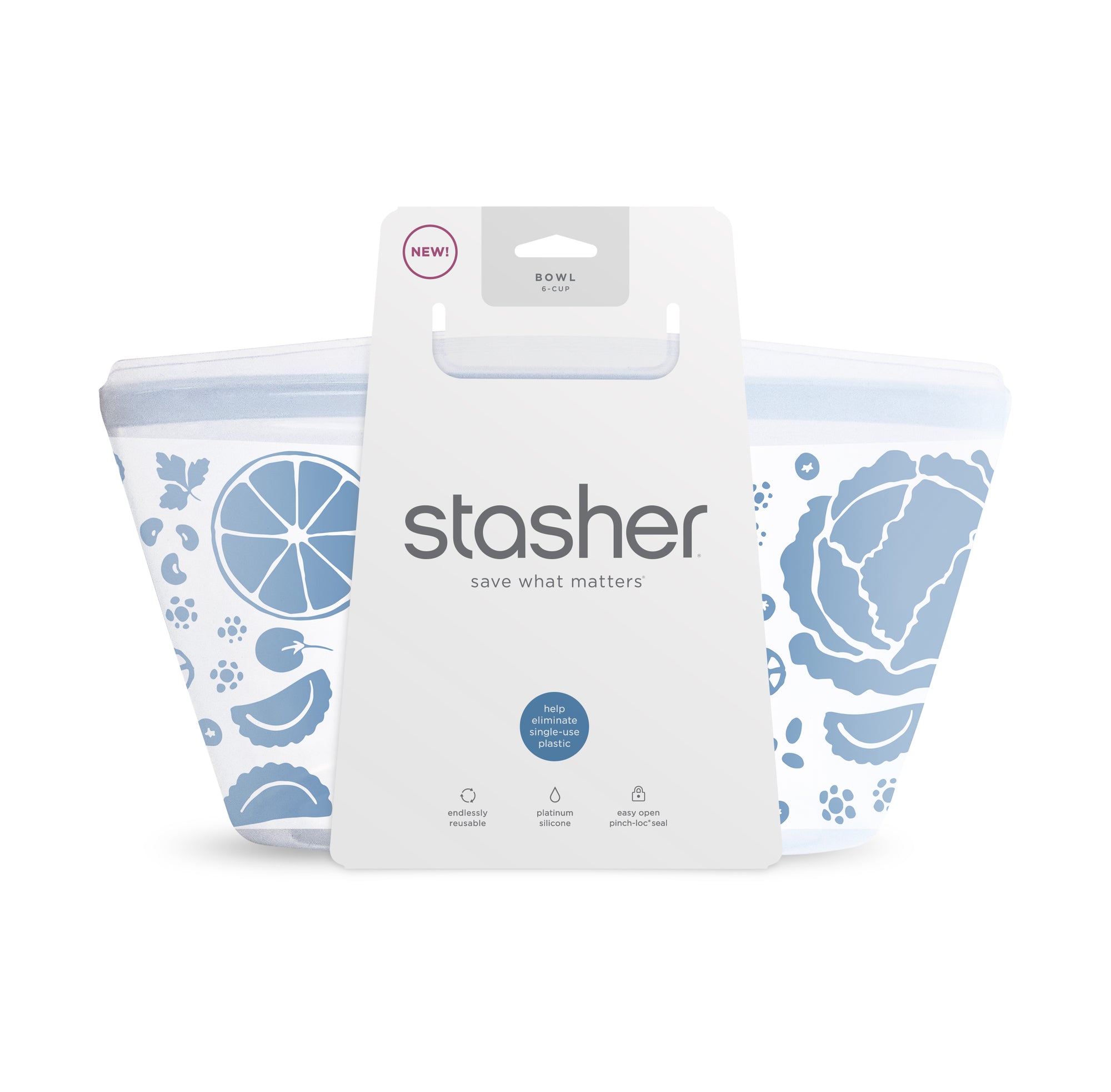 Bolsa Stasher para Alimentos y Cocinar Reutilizable Tipo Bowl, 1420 ml