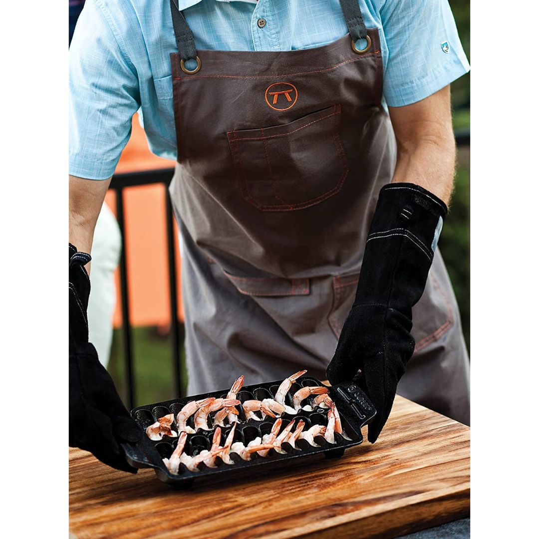 Guantes Cuero para Parrilla Outset Negro