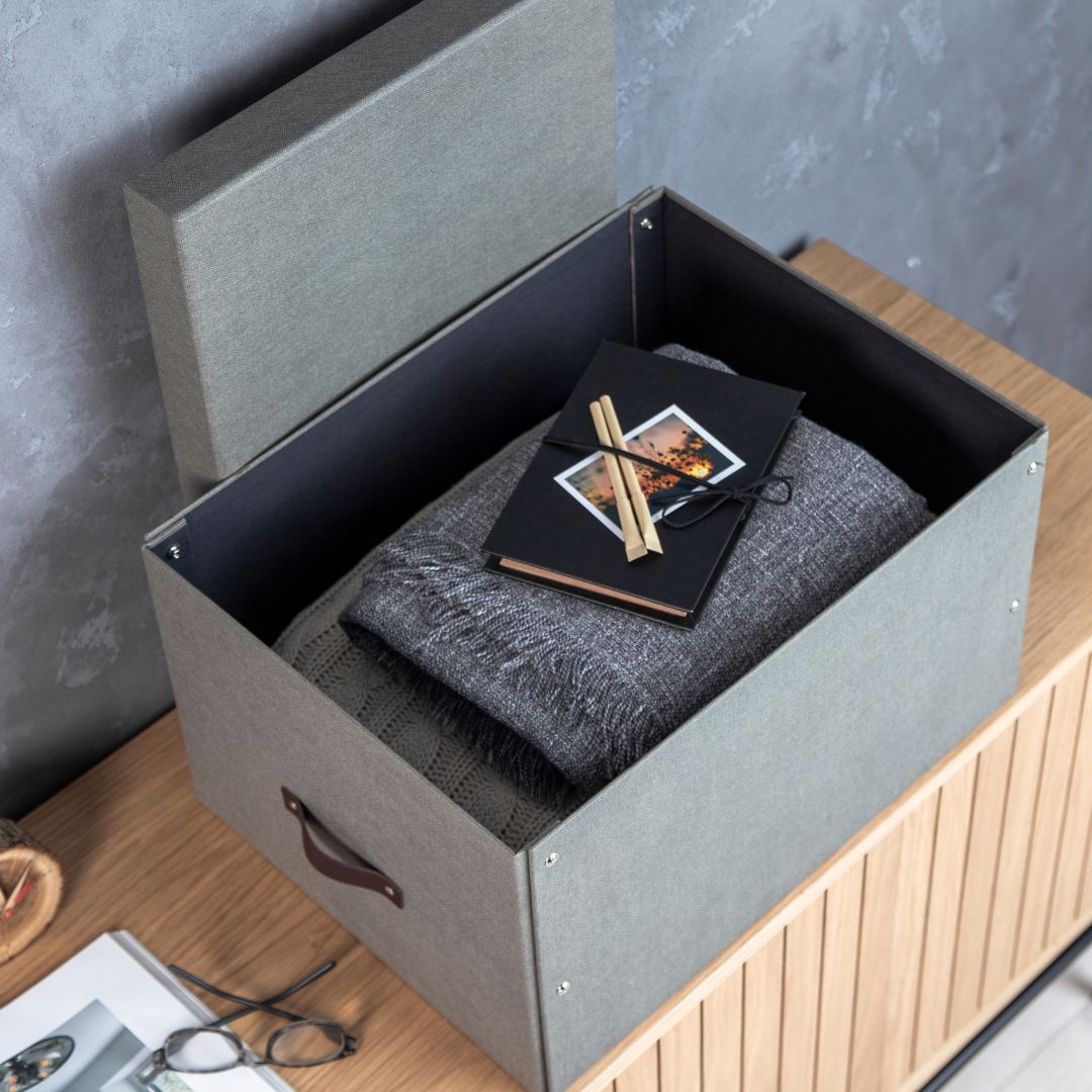 Caja Organizadora Miltipropósito Bigso Box 38 x 50 cm Gris