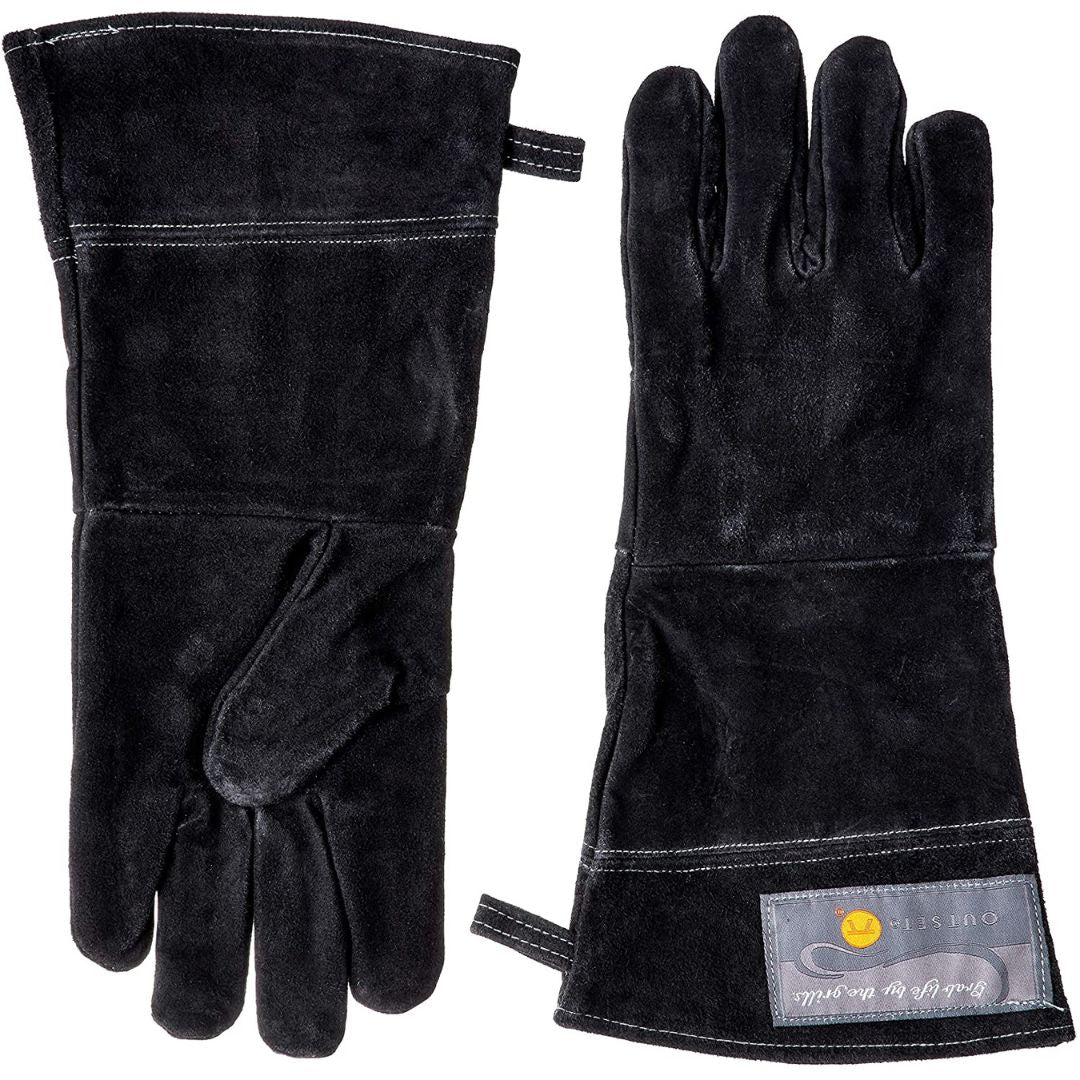 Guantes Cuero para Parrilla Outset Negro