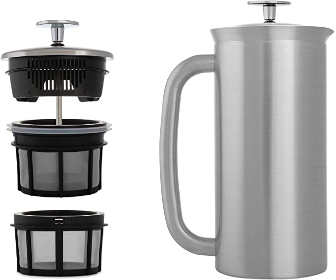 Cafetera Prensa Francesa Metal P7 1 Litro