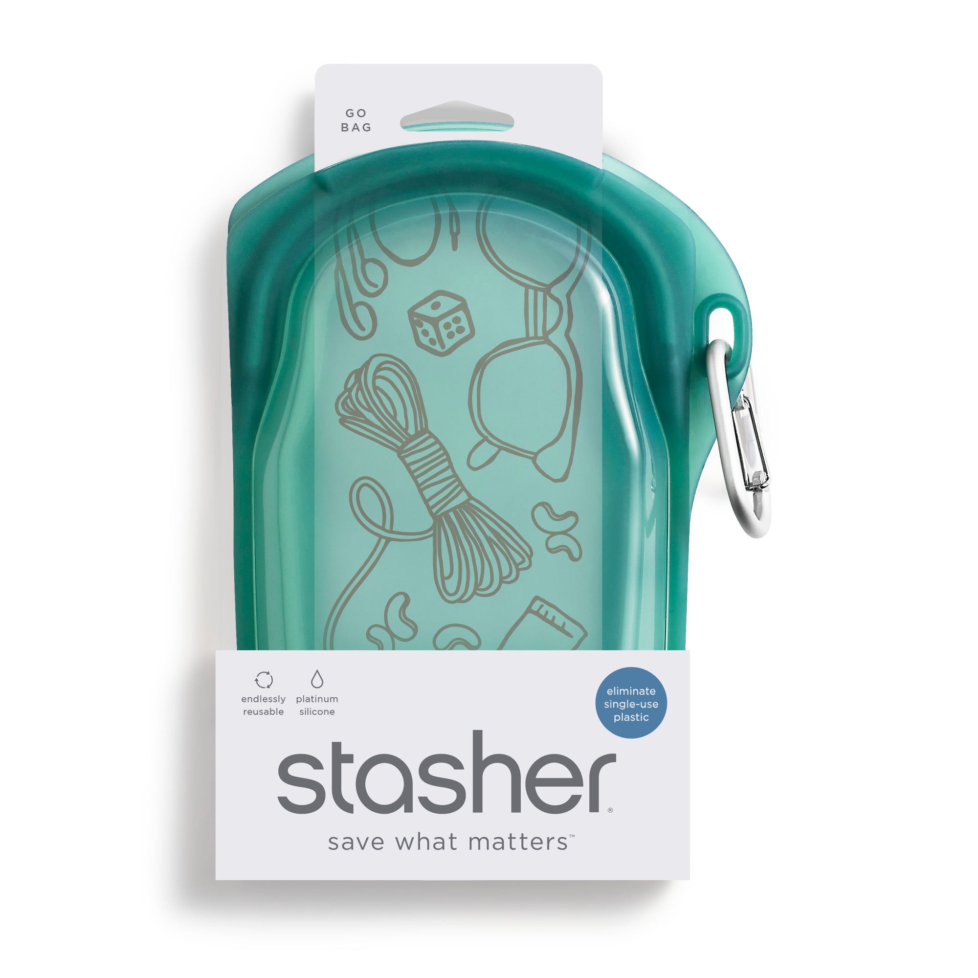 Bolsa Stasher GO de Silicona Reutilizable 532 ml