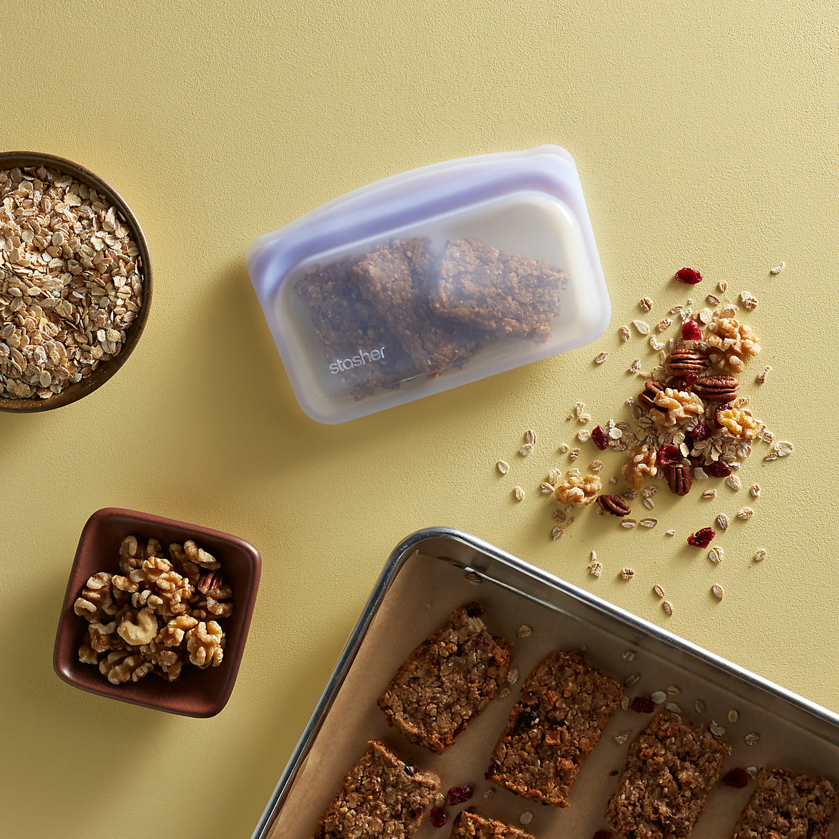 Bolsa Stasher para Guardar y Cocinar Alimentos Reutilizable de 293 ml