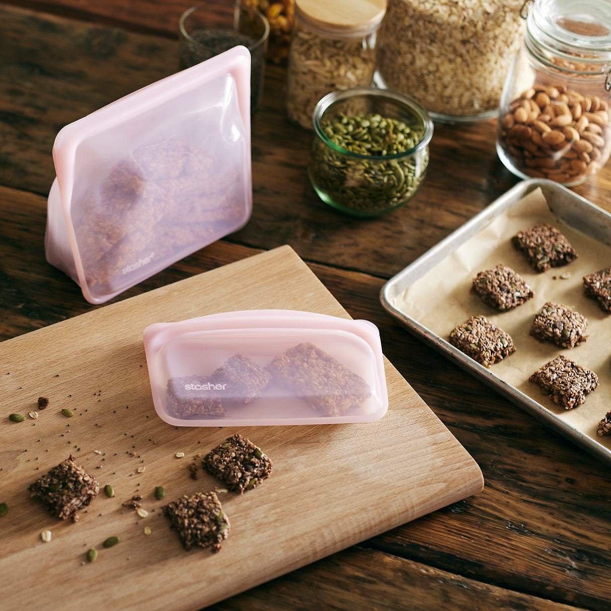 Bolsa Stasher para Guardar y Cocinar Alimentos Reutilizable de 293 ml