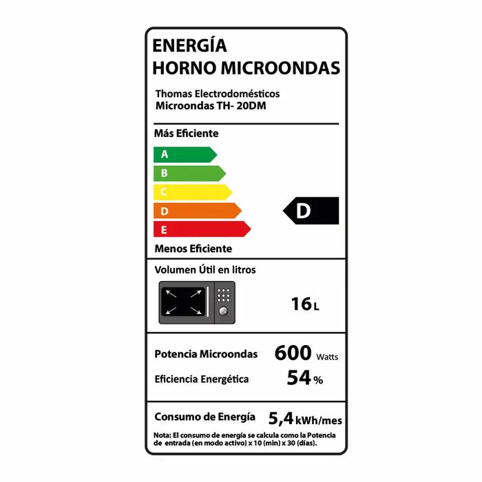 Microondas Thomas 20 Litros TH-20DM