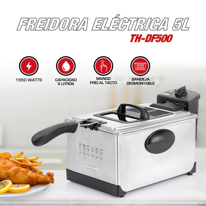Freidora Thomas Eléctrica 5 Litros TH-DF500