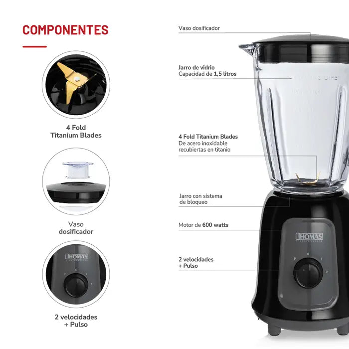 Licuadora Thomas 1,5 Litros TH-410Vi