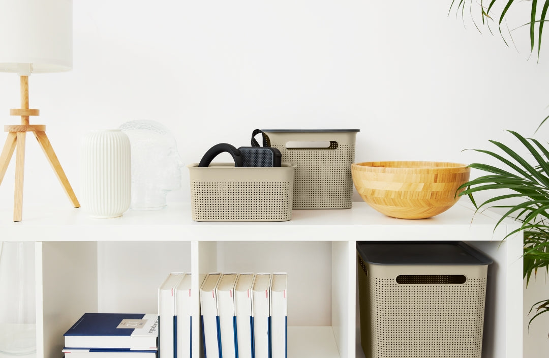 Canasto Plástico Rotho Capuccino 7 lts