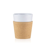 Set de 2 Vasos Porcelana de 300 ml Con Mango de Corcho