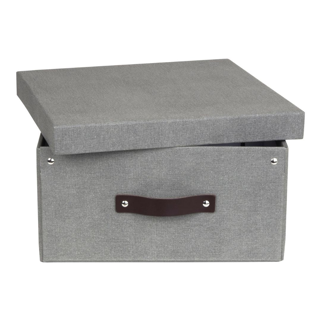 Caja Organizadora Bigso Box Levi 31 x 31 cm Gris.