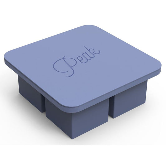 Cubetera de Silicona azul para 4 Hielos Extra Grande de 6 cm