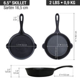 Sartén Hierro Fundido Precurado 16 cm
