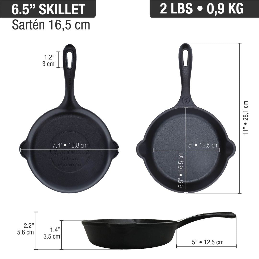 Sartén Hierro Fundido Precurado 16 cm
