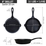 Sarten Victoria Hierro Fundido Precurado 20 cm