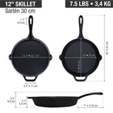Sartén Victoria Hierro Fundido Precurado 30 cm