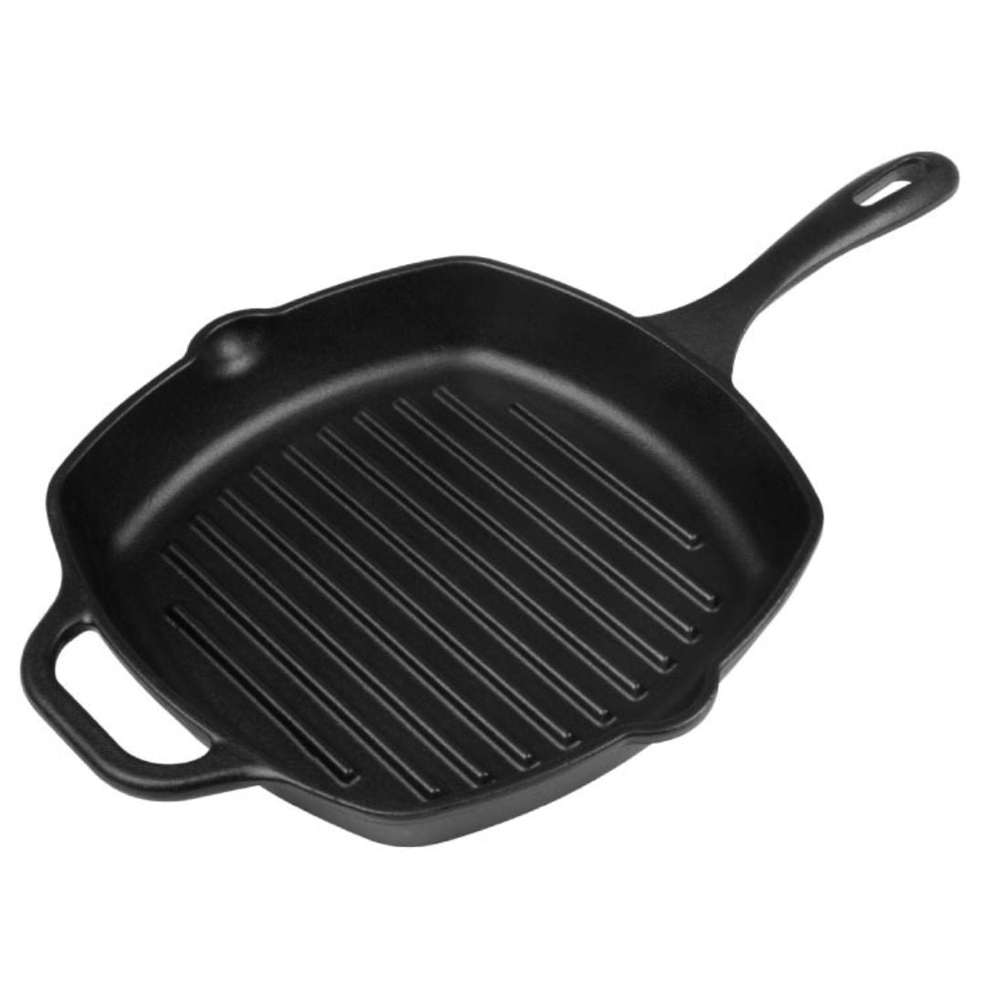Sartén Hierro Fundido Precurado Cuadrado de 25cm x 25cm