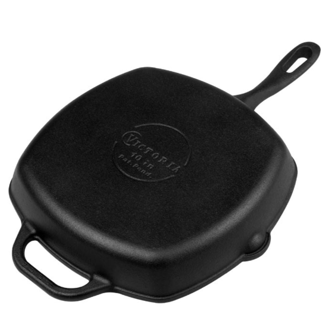 Sartén Hierro Fundido Precurado Cuadrado de 25cm x 25cm