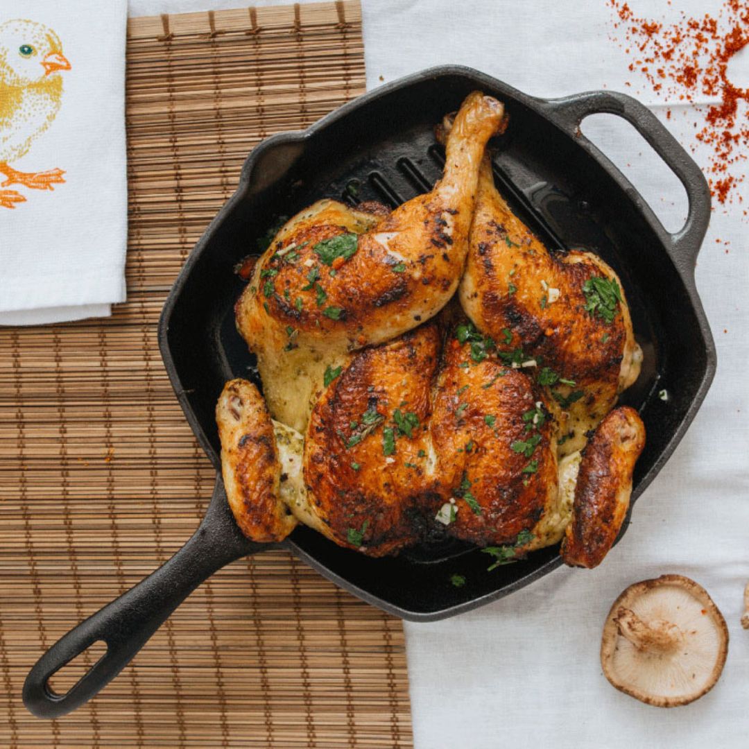 Sartén Hierro Fundido Precurado Cuadrado de 25cm x 25cm