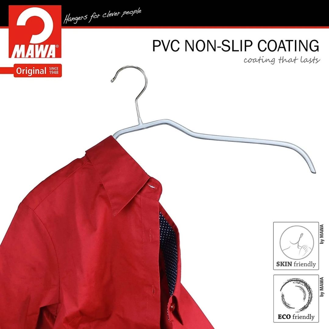 Set De 10 Colgadores Para Ropa Plateado, Silhouette 45 cm