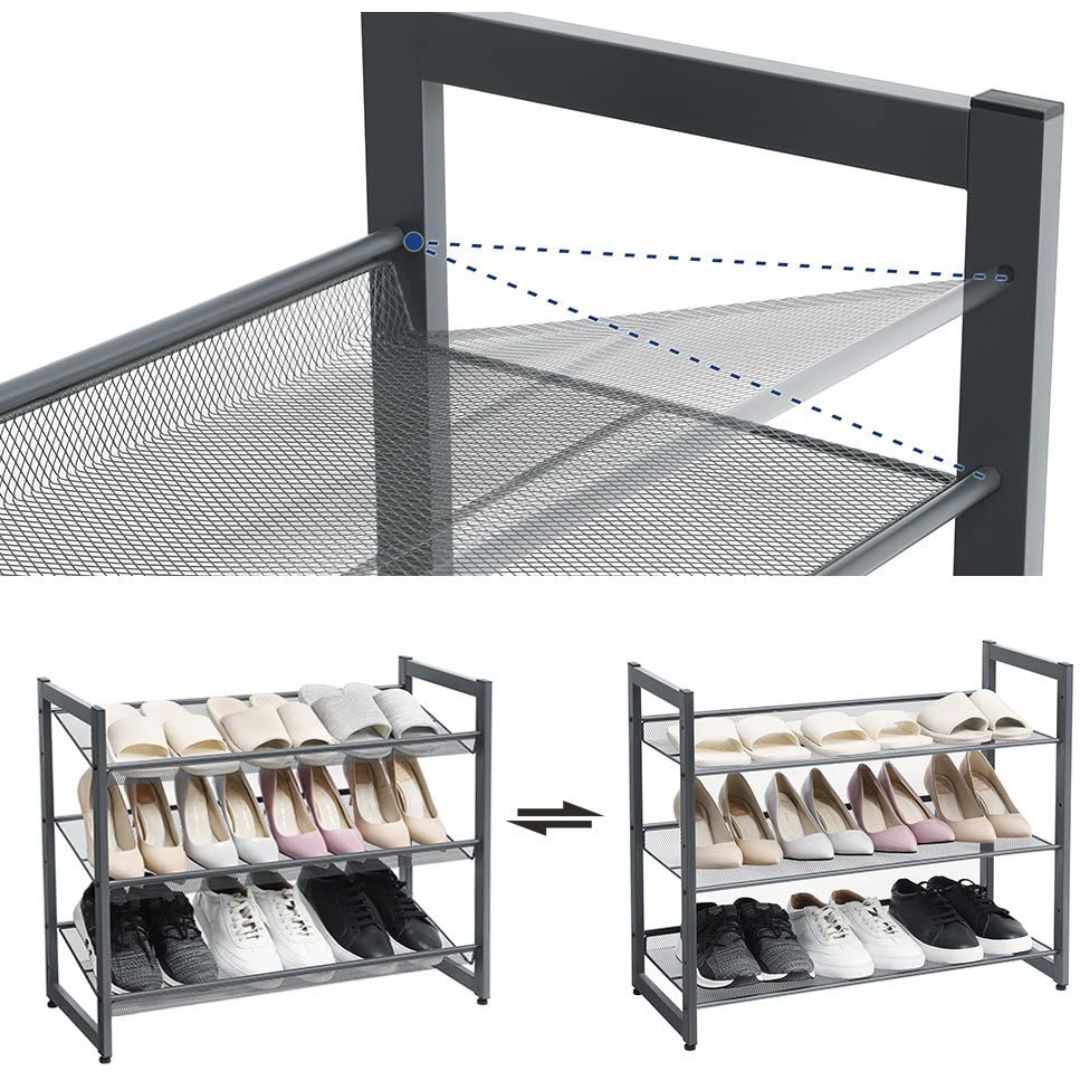 Zapatero / Estante Ajustable de 3 Niveles