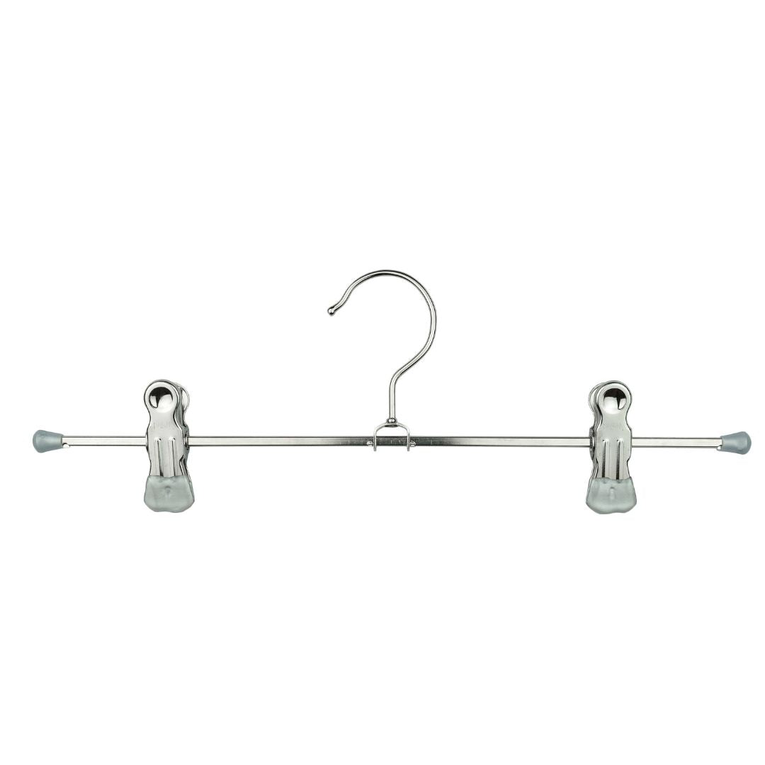 Set de 10 Colgadores De Clip Para Pantalón o Falda, K 30/D Silver