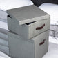 Caja Organizadora Bigso Box Levi 31 x 31 cm Gris.