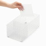 Canasto Organizador con 2 Divisores. 28 x 21 cm. Transparente