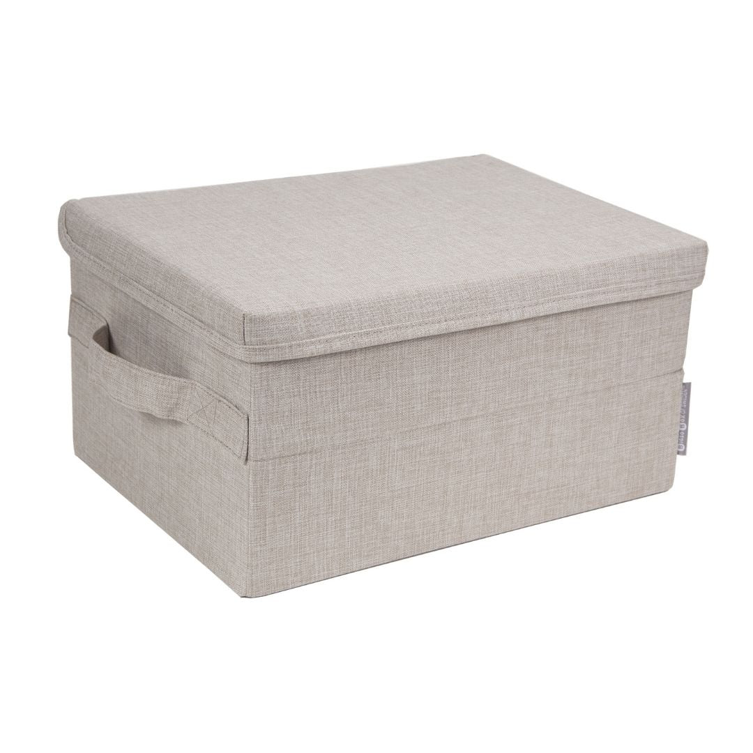 Caja Organizadora Bigso Box Pequeña 26 x 35 cm Beige
